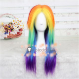 My Little Pony Friendship Is Magic Rainbow Dash Twilight Sparkle Orange Yellow Purple Blue Cosplay Wigs
