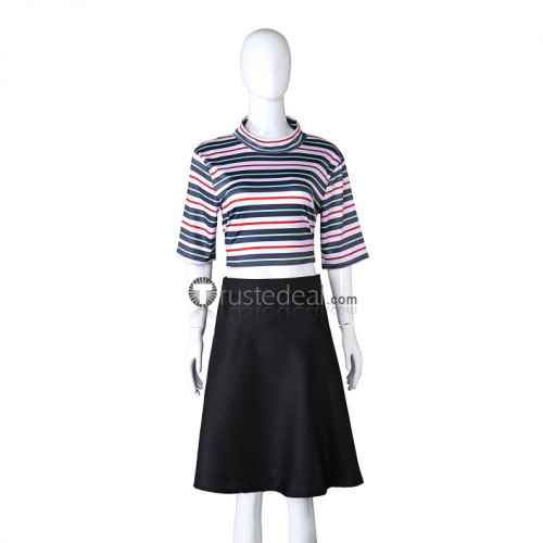 Killing Stalking Yoon Bum Female Stripe Shirt Cosplay Costume