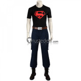 Young Justice Superboy Conner Kent Black Cosplay Costume