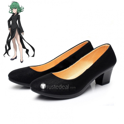 One Punch Man Tornado of Terror Tatsumaki Black Cosplay Costume