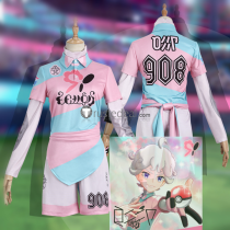 Pokemon Sword and Shield Bede Pink Cosplay Costume2