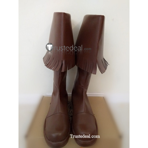 Commission Monkey Island Largo LaGrande Pirate Brown Cosplay Boots Shoes