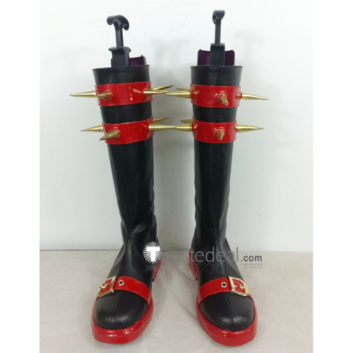 Nanbaka Kenshirou Yozakura Black Red Cosplay Boots Shoes