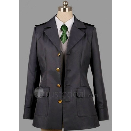 Strike Witches Lynette Bishop Grey Cosplay Costume