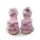 Open Toe Pink Trim Beautiful Girls Sandals