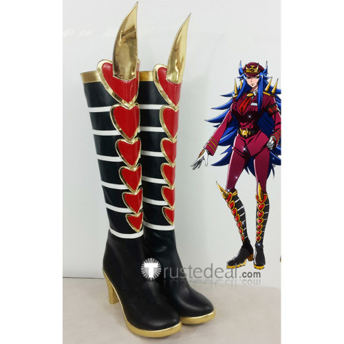 Nanbaka Momoko Hyakushiki Black Red Cosplay Boots Shoes