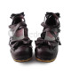 Coffee Wood Sole High Platform