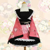 Gokuraku Jodo GARNiDELiA Lolita Kimono Yukata White Pink Cosplay Costumes