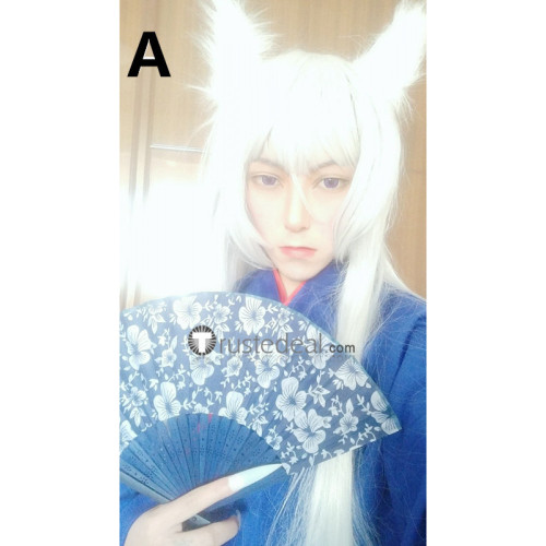 Kamisama Hajimemashita Kamisama Kiss Tomoe Long Short Silver White Gray Cosplay Wigs Ears
