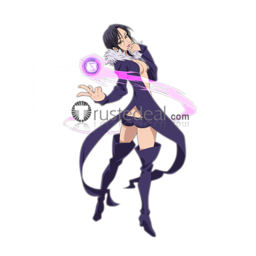 The Seven Deadly Sins Nanatsu no Taizai Merlin Purple Cosplay Boots Shoes