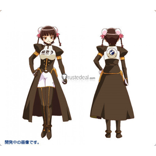 Negima Magister Negi Magi Magical Teacher Negima Chao Lingshen Brown Cosplay Shoes Boots