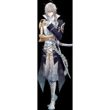 Sengoku Night Blood Ishida Mitsunari Long Gray Braid Cosplay Wig