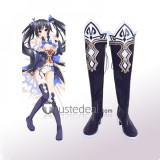 Hyperdimension Neptunia Noire Purple Blue Black Cosplay Shoes Boots