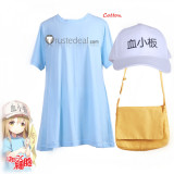 Cells at Work Hataraku Saibou Platelet Blue Shirt Cosplay Costume