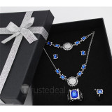 Black Butler Kuroshitsuji Ciel Phantomhive Family Ring Earrings Necklace Bracelet 5 Pieces