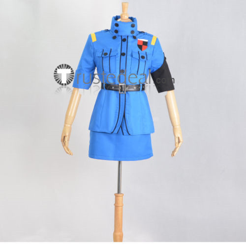 Hellsing Victoria Seras Red Orange Yellow Blue White Cosplay Costumes