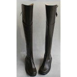 Attack on Titan Shingeki no Kyojin Military Eren Yeager Brown Black Cosplay Boots Shoes