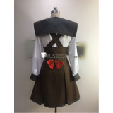 Monogatari Nadeko Sengoku White Brown School Uniform Cosplay Costume