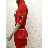 Hellsing Victoria Seras Red Orange Yellow Blue White Cosplay Costumes