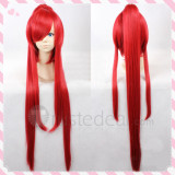 Gurren Lagann Yoko Littner Nia Teppelin Blonde Blue Long Red Ponytail Cosplay Wig