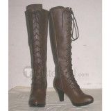Black Butler Kuroshitsuji Lady Ciel Phantomhive Robin Ciel Brown Cosplay Boots Shoes