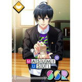 Act! Addict! Actors! A3! Spring Troupe Usui Masumi Dark Blue Brown Gradient Cosplay Wig