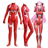 Darling in the Franxx Zero Two Code 002 Spandex Zentai Red Bodysuit Cosplay Costume