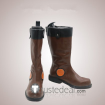 YuGiOh 5DS Yusei Fudo Brown Cosplay Shoes Boots2