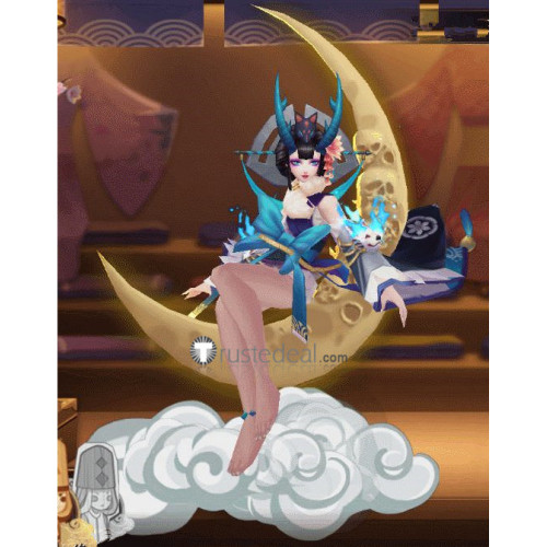 Onmyoji Enma Shikigami Lunar Glow Horns Mask Cosplay Props