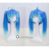 Mekakucity Actors Kagerou Project NO.6 Ene Blue Cosplay Wig Ponytails