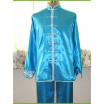 Deepskyblue Imitate Silk Tai Chi / Ji Suit