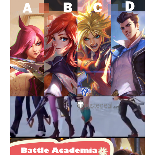 League of Legends LOL New SKin Battle Academia Ezreal Lux Katarina Jayce Cosplay Wigs
