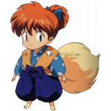 Inuyasha Shippo Orange Brown Cosplay Wig with Ponytail