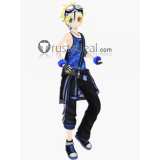 Vocaloid Project Diva X Lightning Stone Kagamine Len Blue Black Cosplay Costume