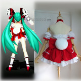 Vocaloid Hatsune Miku Rabbit Girl Bunny Red Cosplay Costume