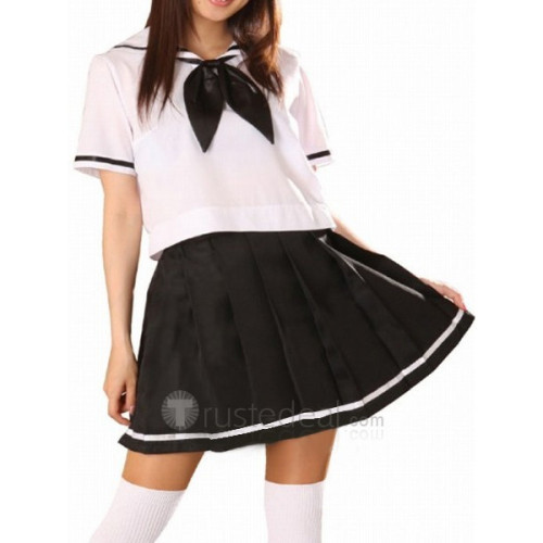 Short Sleeves Sailor School Uniform Cosplay Costume
