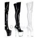 Patent Leather Upper High Heel Closed-toes Platform Sexy Boots(150-6)