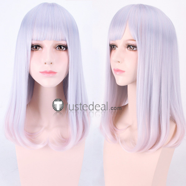 Eromanga Sensei Sagiri Izumi Short Gray Pink Cosplay Wig