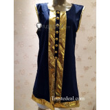 Commission Dark Souls Elite Knight Blue Gloden Cosplay Coat