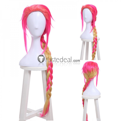Nanbaka Uno Liang Pink Blonde Black Cosplay Wig