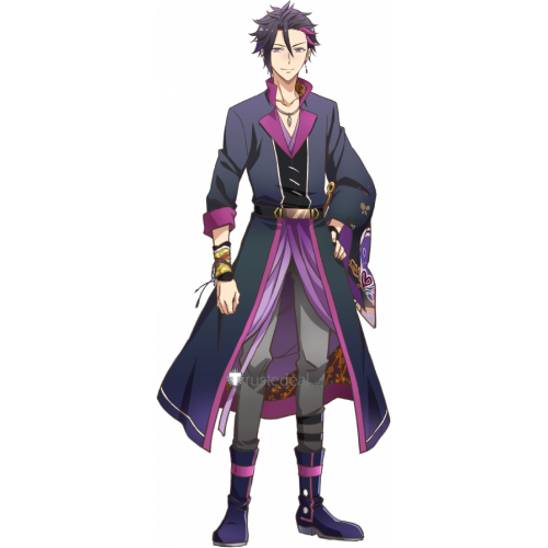 Tsukiuta Six Gravity Mutsuki Hajime Purple Cosplay Wig