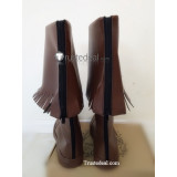 Commission Monkey Island Largo LaGrande Pirate Brown Cosplay Boots Shoes