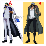One Piece Kuzan Aokiji White Green Cosplay Costumes