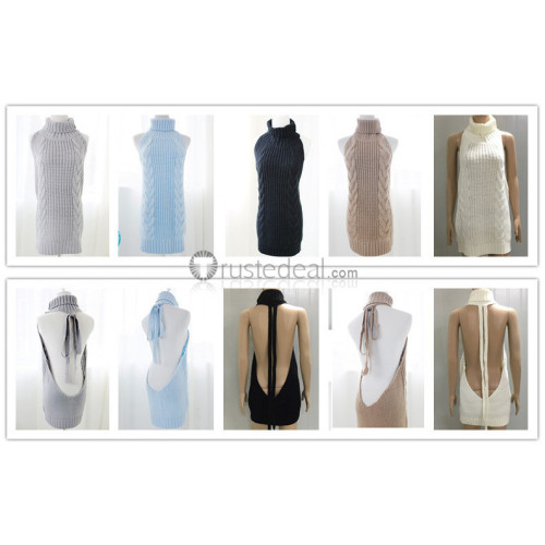 Anime Virgin Killing Knitting Sweater Black Gray White Brown Blue Cosplay Costumes