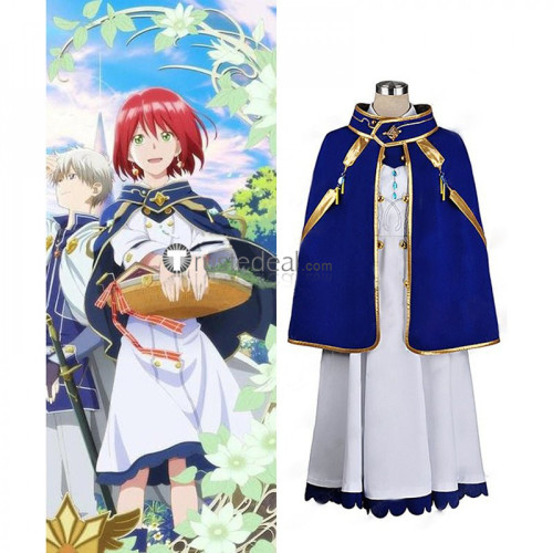 Akagami no Shirayukihime Shirayuki Blue White Cosplay Costume 3