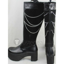 Anime Lolita Sponge Cake Long Black Platform Cosplay Boots