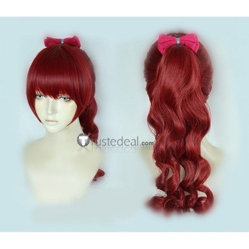 Persona 5 The Roayal P5R Kasumi Yoshizawa Phantom Thief Sae Niijima Red Ponytail Grey Cosplay Wigs