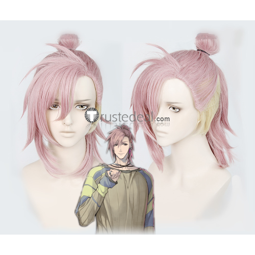 Slow Damage Rei Izumi Towa Pink Black Cosplay Wig