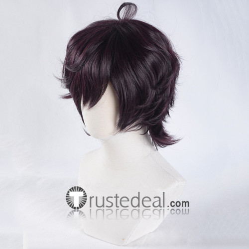 Kekkai Sensen Blood Blockade Battlefront Leonardo Watch Dark Brown Purple Cosplay Wig