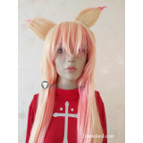 League of Legends LOL Star Guardian Ahri Blonde Pink Cosplay Wig Ears